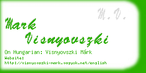 mark visnyovszki business card