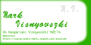 mark visnyovszki business card